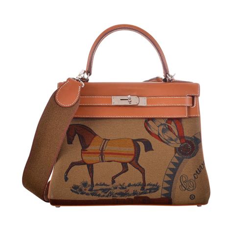 hermes bag with horse print